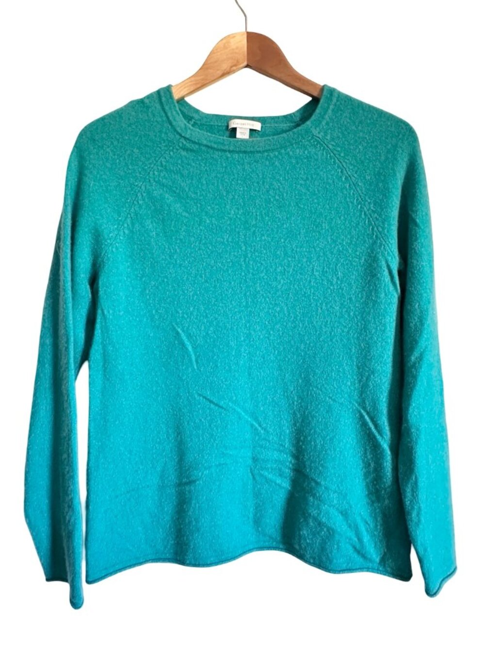 Garnet Hill 100% Cashmere Sweater Size L Minimalist Quiet Luxury Cozy